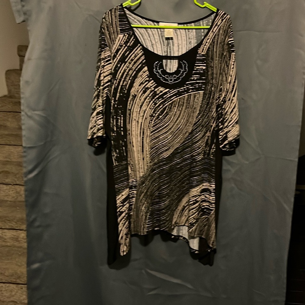 Blouse brown and black